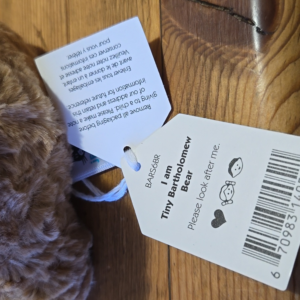 Jellycat Tiny Bartholomew Bear Soft & Plush 6.3x3.1x2.1" NWT Authentic - Picture 6 of 6